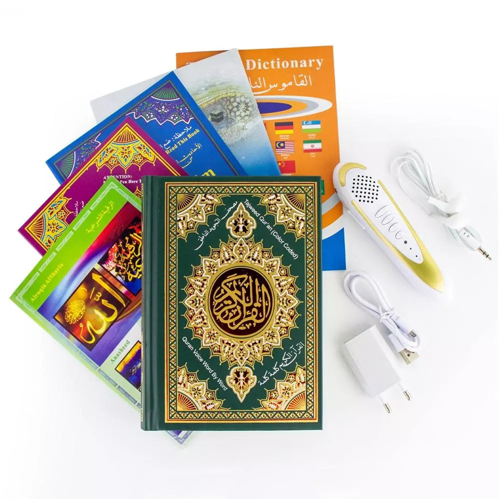 Le Sainte Corán numérique lire stylo taille livre haute qualité coran Audio lecteur MP3 mot par mot recitation 20 langues