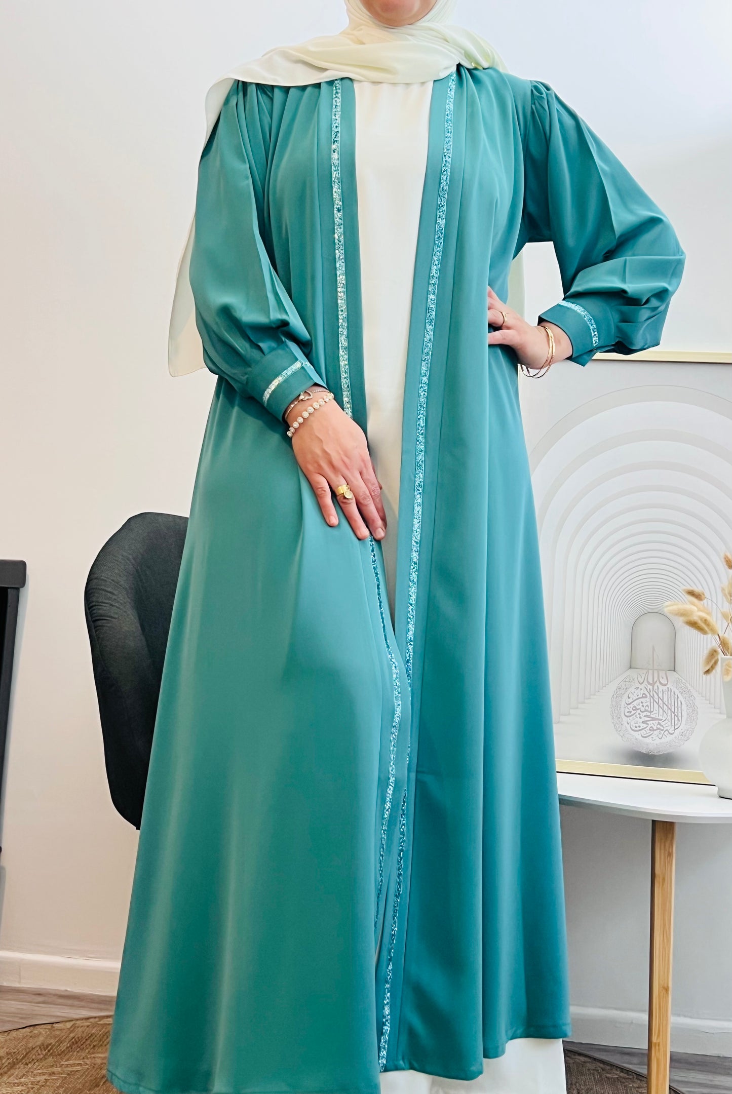 Kimono 2 Pièces Pailleté – Glamour et Élégance