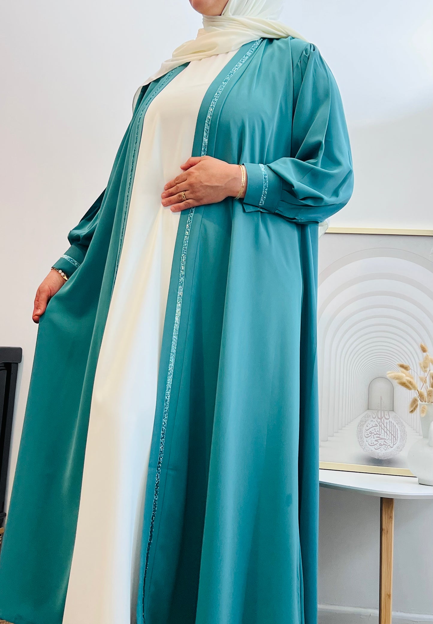 Kimono 2 Pièces Pailleté – Glamour et Élégance