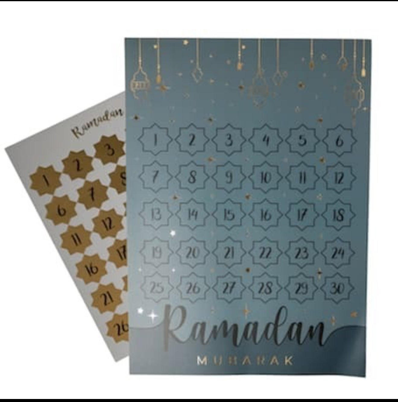 Calendrier Ramadan Mubarak Bleu et vert