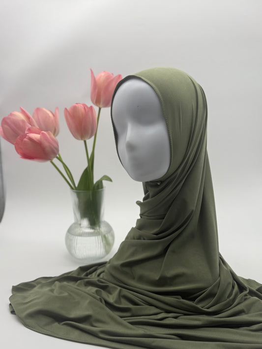 Hijab en Jersey Fluide "Premium Liquid" – Confort Absolu & Retombé Élégant