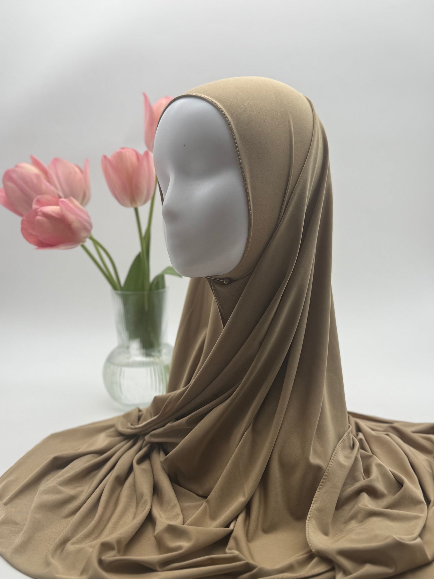 Hijab en Jersey Fluide "Premium Liquid" – Confort Absolu & Retombé Élégant
