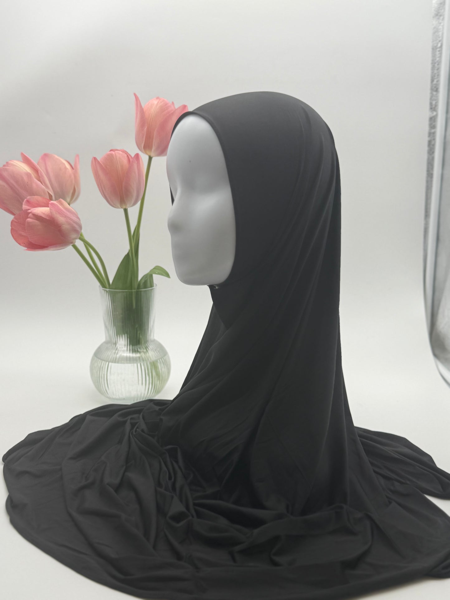 Hijab en Jersey Fluide "Premium Liquid" – Confort Absolu & Retombé Élégant