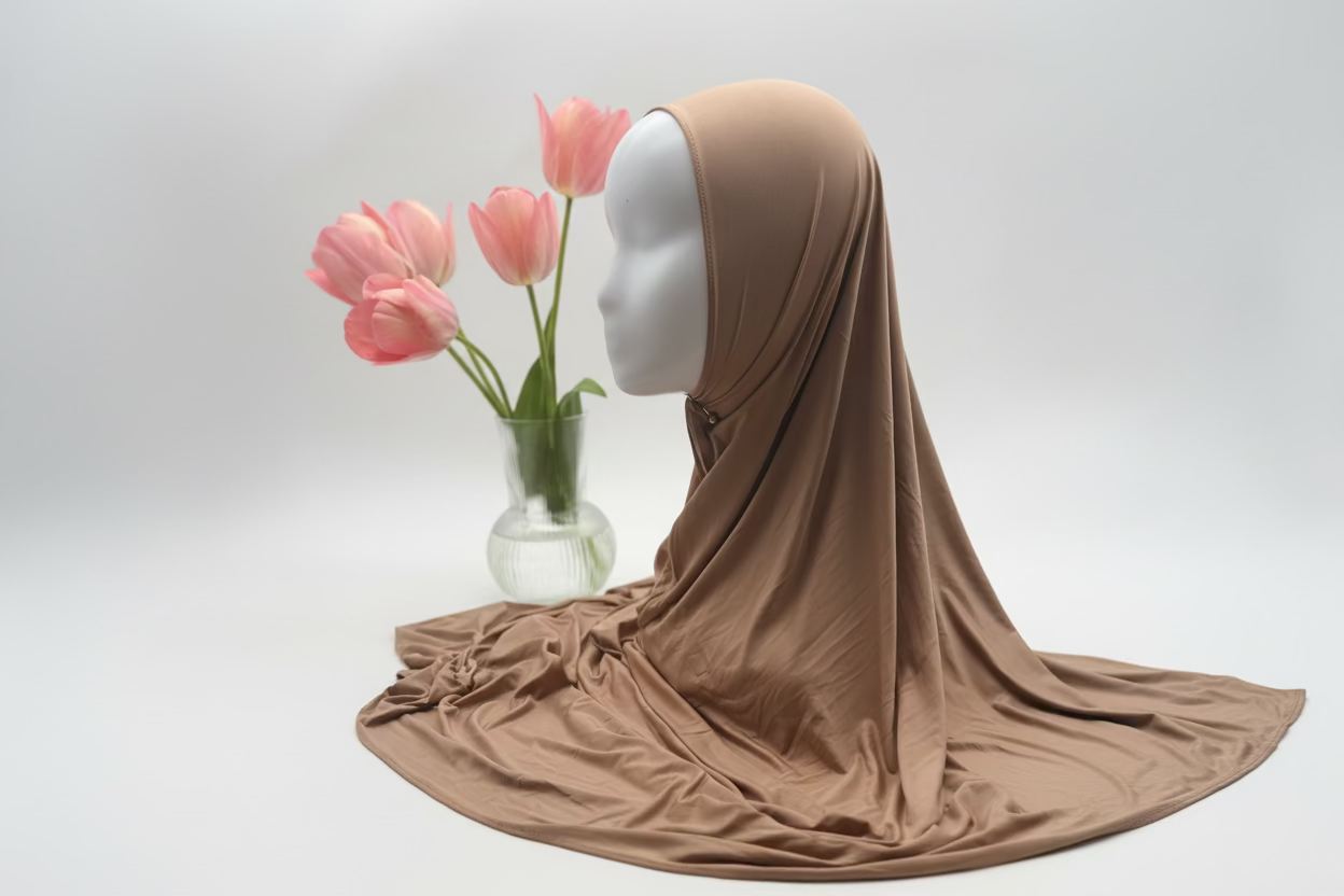 Hijab en Jersey Fluide "Premium Liquid" – Confort Absolu & Retombé Élégant