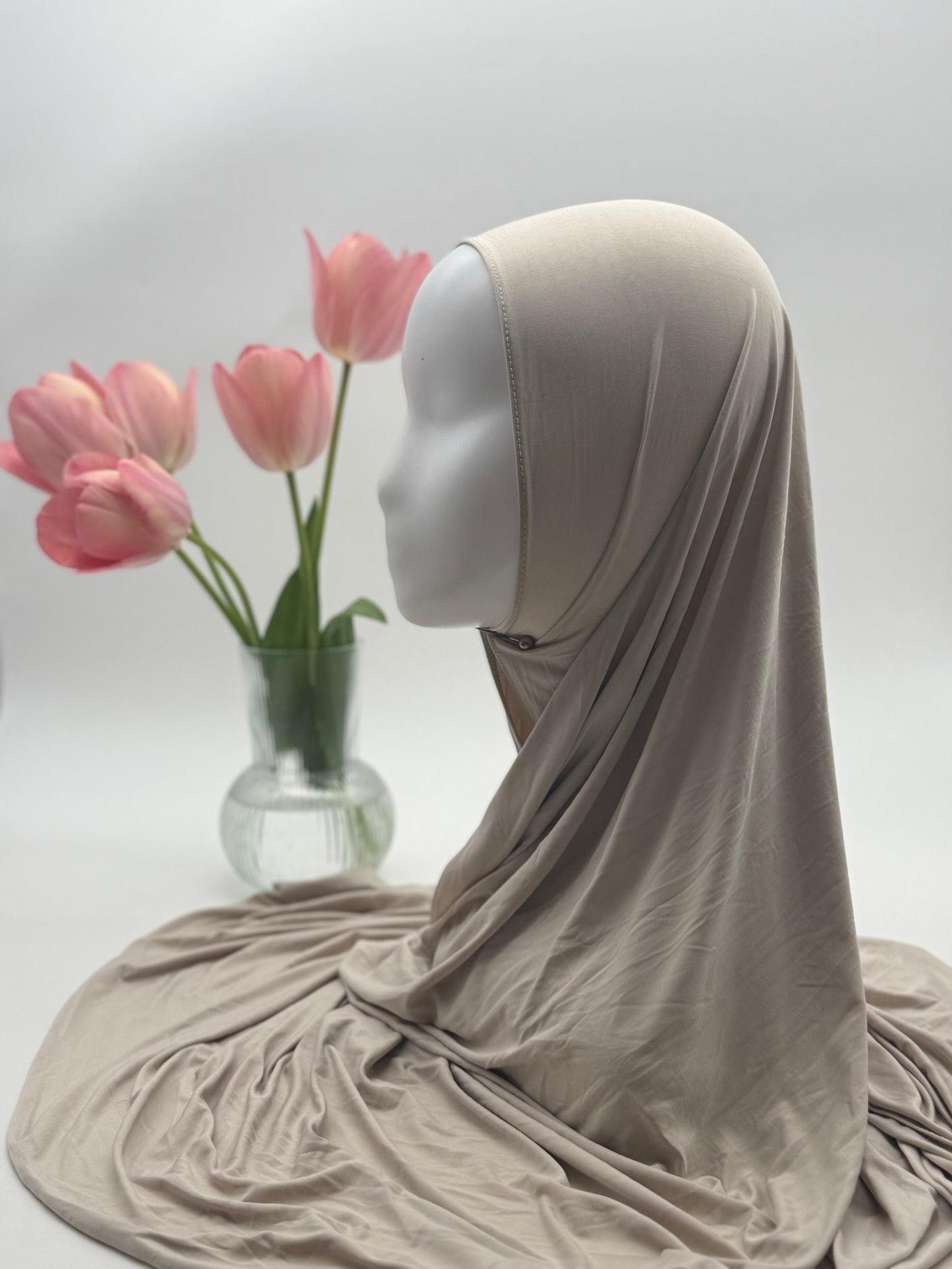 Hijab en Jersey Fluide "Premium Liquid" – Confort Absolu & Retombé Élégant