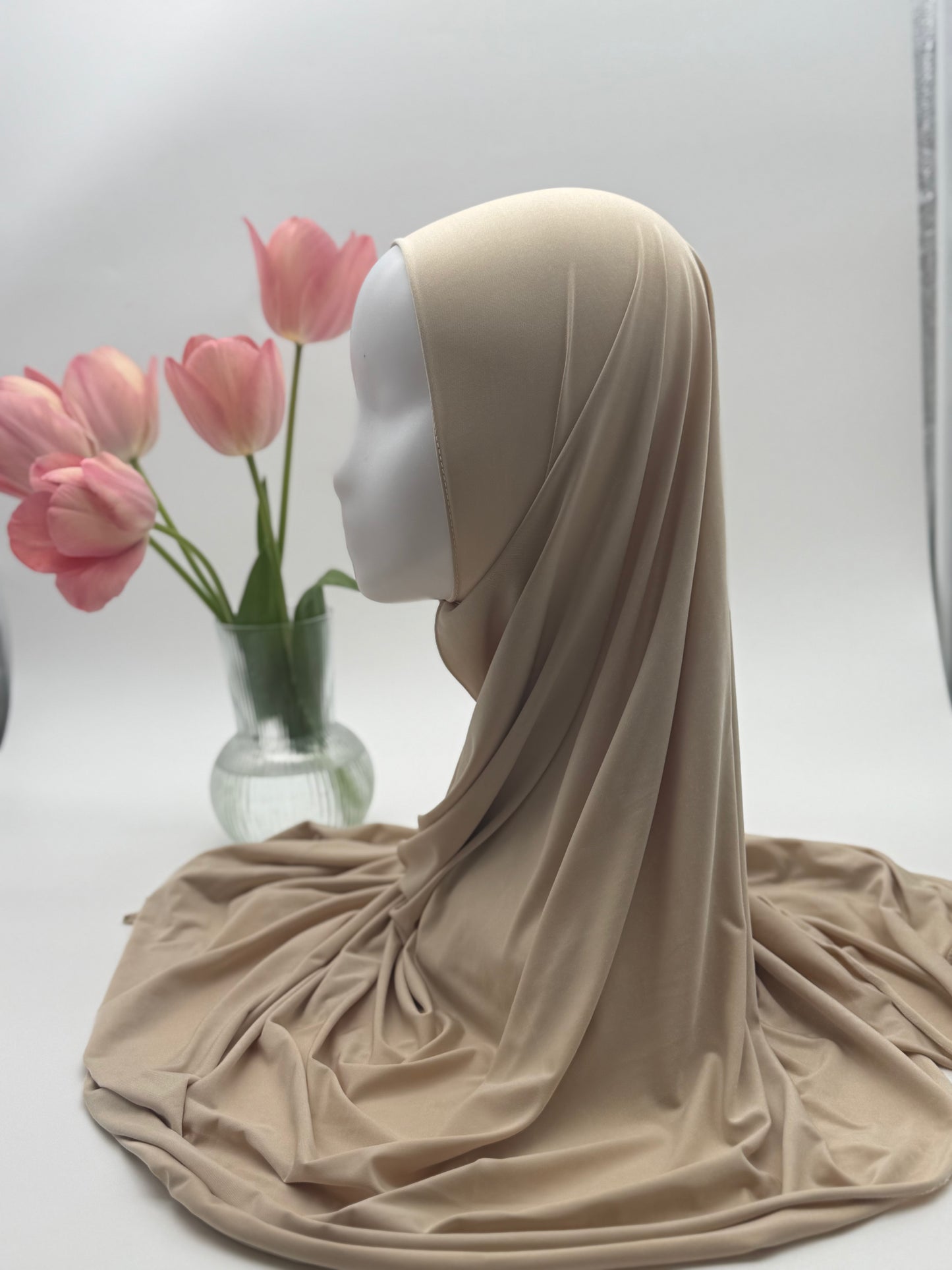 Hijab en Jersey Fluide "Premium Liquid" – Confort Absolu & Retombé Élégant