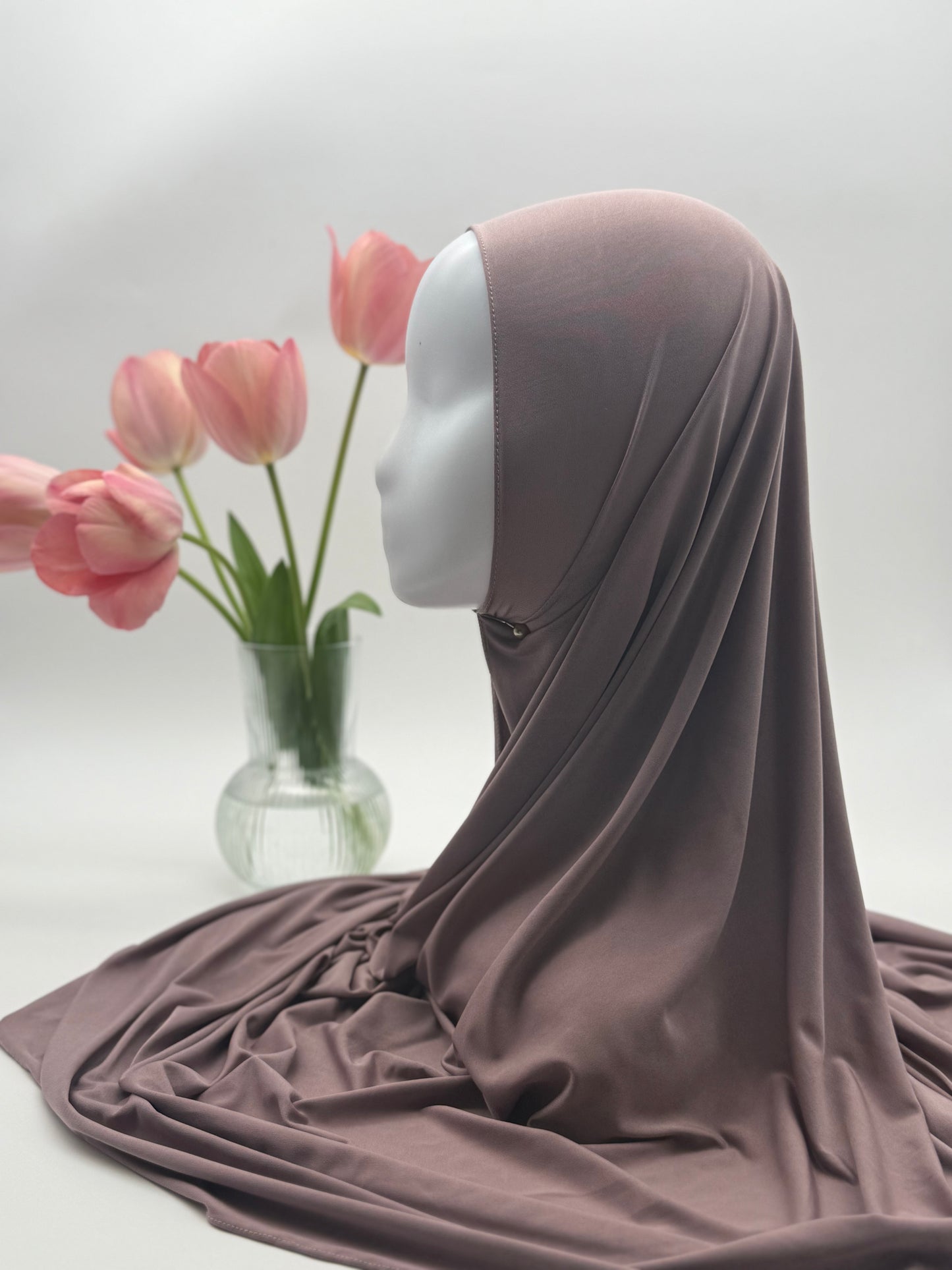 Hijab en Jersey Fluide "Premium Liquid" – Confort Absolu & Retombé Élégant