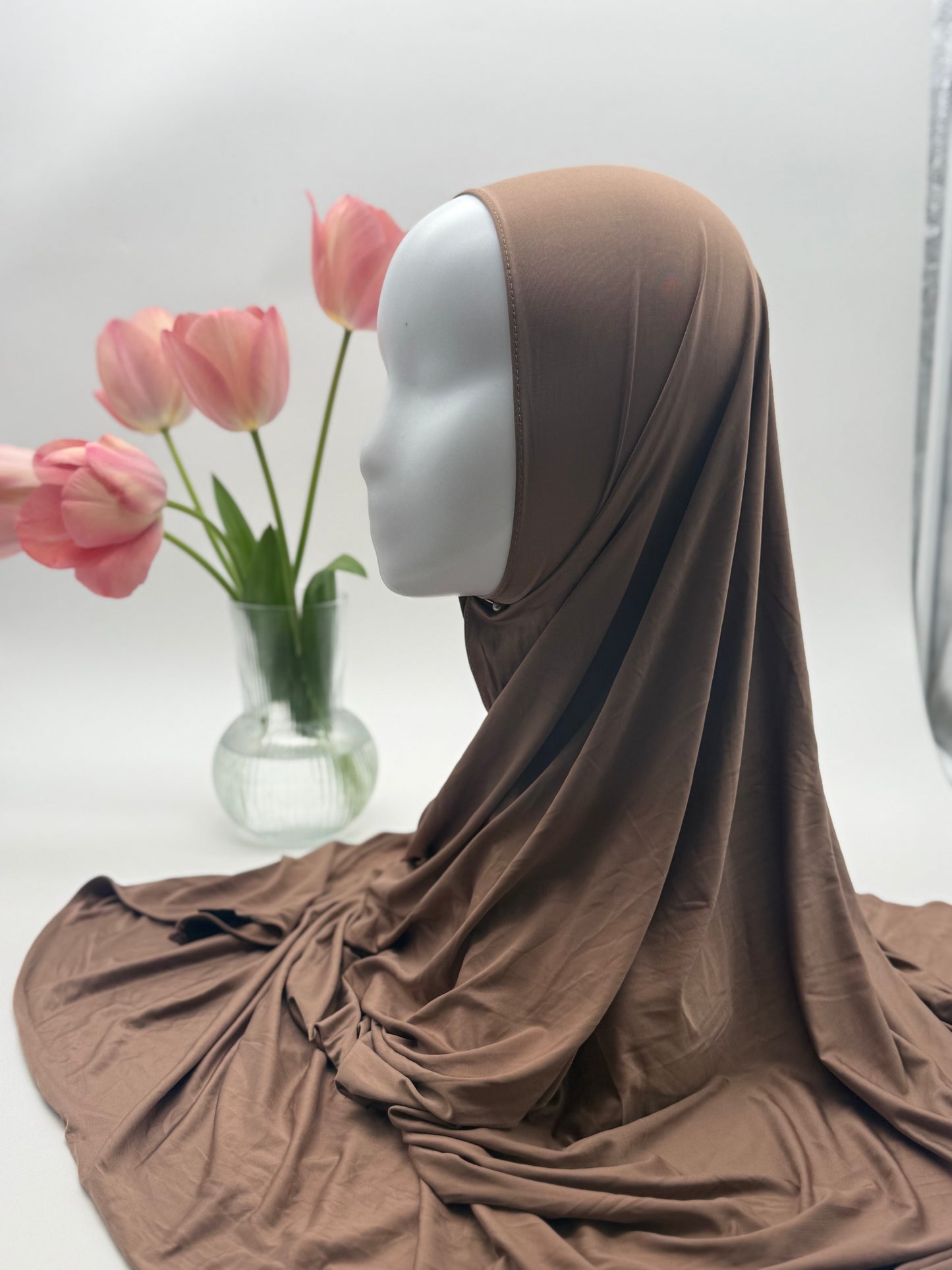 Hijab en Jersey Fluide "Premium Liquid" – Confort Absolu & Retombé Élégant