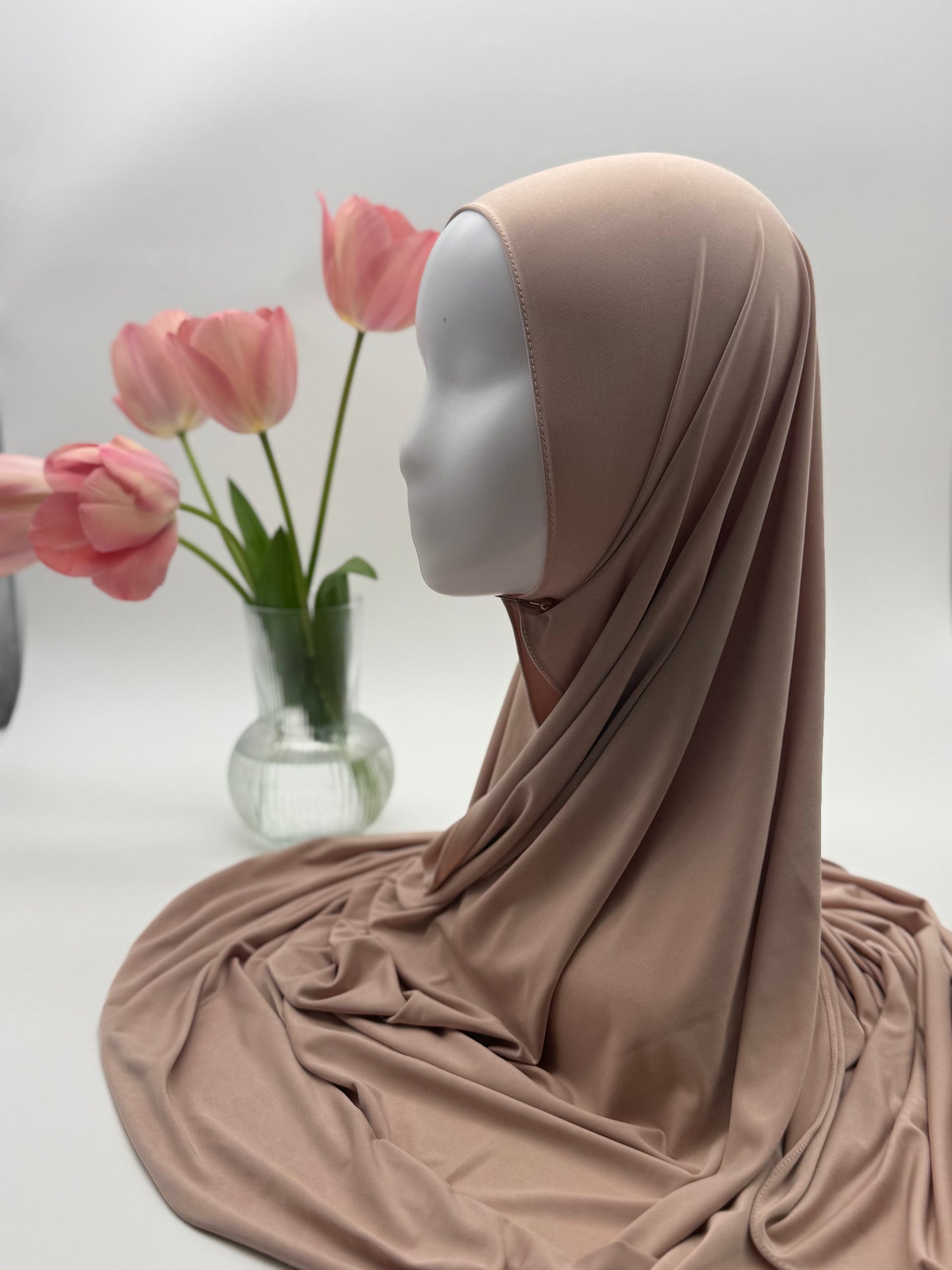 Hijab en Jersey Fluide "Premium Liquid" – Confort Absolu & Retombé Élégant