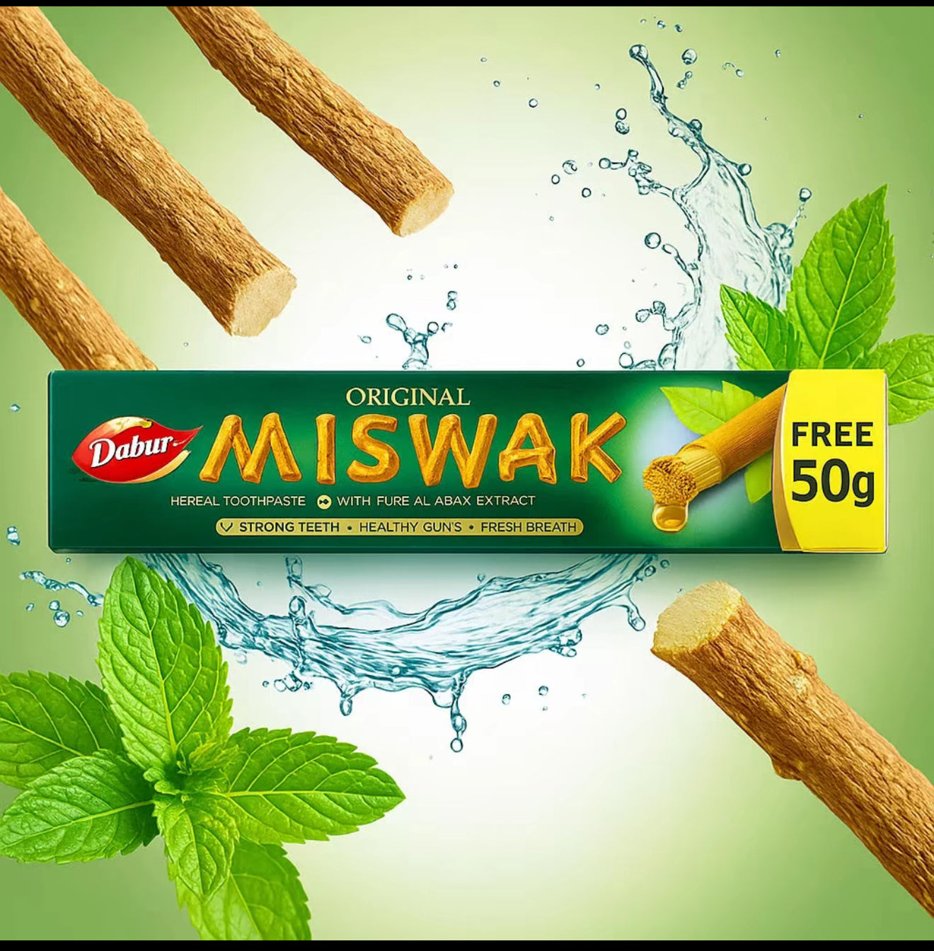 Dentifrice Miswak Dabur  miswak original 170g