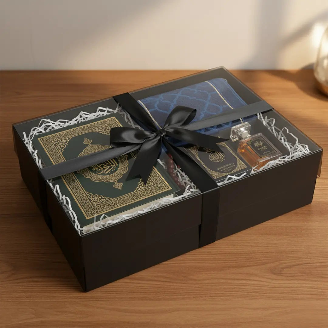 Boîte à Offrir 40×30x11 cm Carton Blanc et Couvercle Transparent